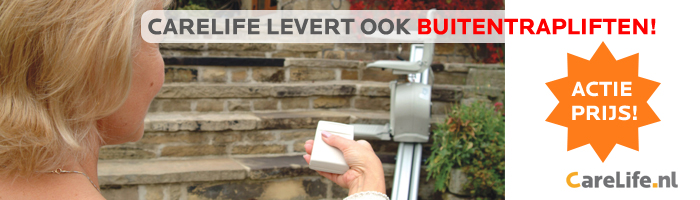 Speciale traplift voor buiten!