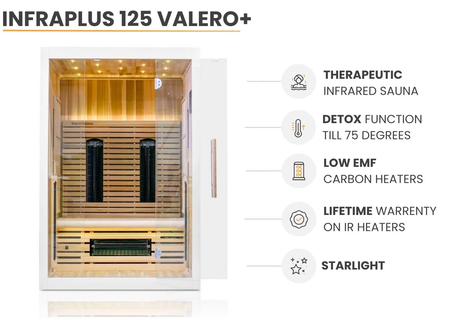 Geniet samen van infraroodwarmte in deze 2-persoons sauna voor de badkamer 2-persoons infrarood sauna van hout in moderne badkamer
