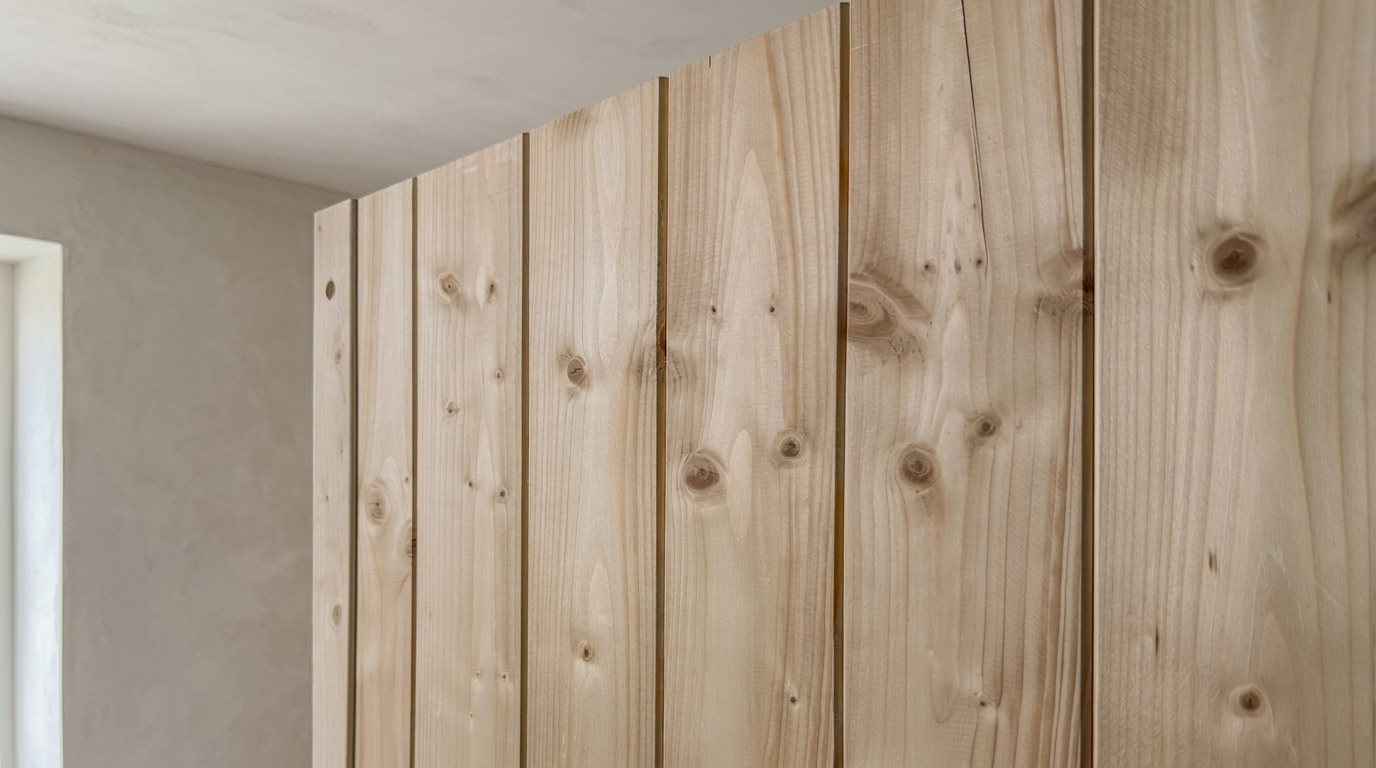 Buitenwand van Scandinavisch vurenhout van de S-Line Nordiq